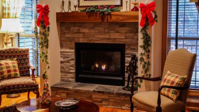 living room fireplace